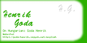henrik goda business card